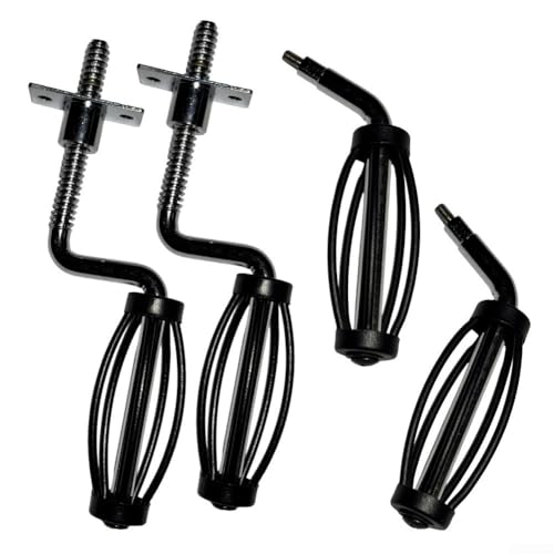 Griff aus Edelstahl für BBQ-Smoker und Grill, 12 mm Gewinde, ergonomisches Design, kompatibel für Traeger und den meisten Ofenmarken, hitzebeständig für sicheres Öffnen(2 A+2 B) von Moliuoly