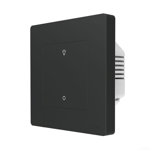 Intelligenter Für Zigbee Lichtdimmer Schalter 1–3 Gang Mit App Sprachsteuerung, Stufenlose Helligkeitsregelung, Zeitplan Funktion, Mehrfachbedienung, Speicher Stromausfall, ABS Gehäuse(grey 1 Gang) von Moliuoly