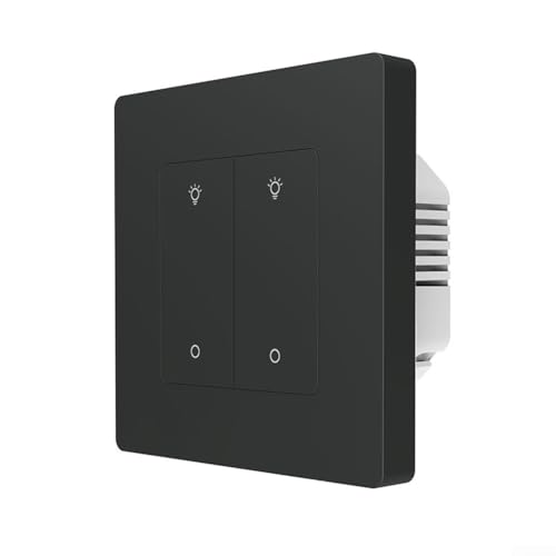 Intelligenter Für Zigbee Lichtdimmer Schalter 1–3 Gang Mit App Sprachsteuerung, Stufenlose Helligkeitsregelung, Zeitplan Funktion, Mehrfachbedienung, Speicher Stromausfall, ABS Gehäuse(grey 2 Gang) von Moliuoly