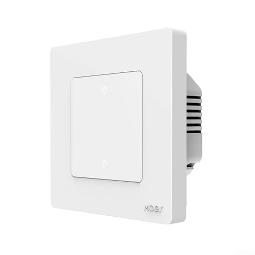 Intelligenter Für Zigbee Lichtdimmer Schalter 1–3 Gang Mit App Sprachsteuerung, Stufenlose Helligkeitsregelung, Zeitplan Funktion, Mehrfachbedienung, Speicher Stromausfall, ABS Gehäuse(white 1 Gang) von Moliuoly