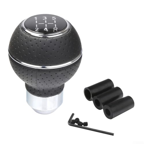 Lederausrüstunggriff Gangschaltknauf 4x Schrauben 5 Geschwindigkeit (5 speed silver) von Moliuoly