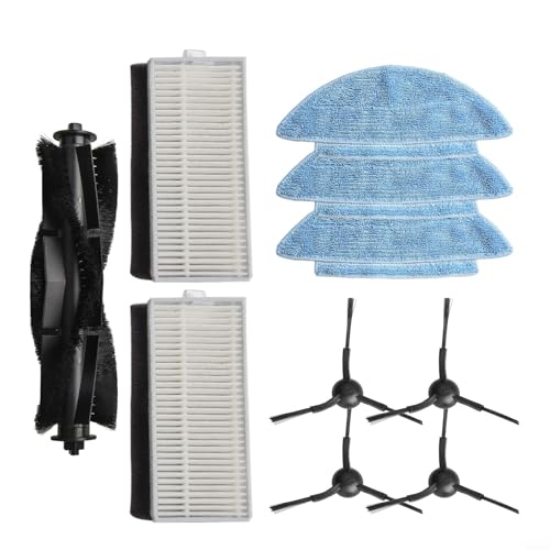 Mainbrush Sidebrush Filter Mopcloth Set für Medion X20 SW+ MD11415 und X21-SW+ MD11500 Staubsauger Teile Ersatzkit mit Hauptbürste Seitenbürsten Filtern Mikrofaser Wischmop(A) von Moliuoly