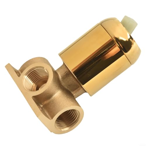 Manuelles Mischventil Aus Messing Einhebel Design Wasserversorgung An Der Wand Montiert Chromoberfläche Ein-Aus-Ventile Für Badezimmer Langlebig Einfache Temperatursteuerung In Drei Farben(Gold) von Moliuoly