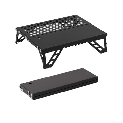 Moliuoly Klappbarer Outdoor Campingtisch Aus Aluminiumlegierung, Ultraleichtes Mini Falttisch Für Camping, Wandern, Picknick, BBQ Mit Rutschfesten Füßen, Tragbarer Kaffeetisch von Moliuoly