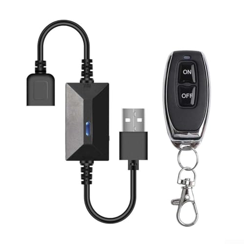 Remote Control Schalter USB Kompatibel Für 3 6V 24V Geräte Wireless Bedienung Bis 50m Für LED Streifen Lampen Ventilatoren Fünf Modi Kompaktes Leichtgewicht Schwarz 22g 2A Home Büro(A) von Moliuoly