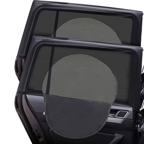 Stück Atmungsaktiv Mesh Auto Vorne Hinten Seite Sonnenschutz Abdeckung Kit Für Fenster Mit Reißverschluss (Rear Side) von Moliuoly
