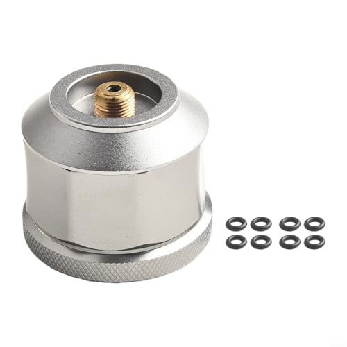 Tragbare Gaslaterne Outdoor Campinglampe Aluminiumlegierung Mit Verstellbarer Helligkeit Kompakt Mit Leerem Tank Für Trekking Picknick Abenteuer EN417 Isobutan Kompatibel(Only Tank) von Moliuoly