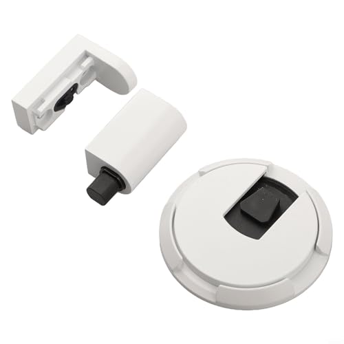 Türabsaugung ohne Stanzen Einfacher winddichter und kollisionssicherer Türstopper Höhenverstellbarer Aufkleber und Schraubenfixierung (white) von Moliuoly