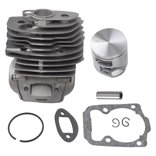 Zylinder Kolben Kit 46Mm für Motorsäge 555 556 560 für 560XP 562 562XP Passgenau für Modelle wie 575355805 575355802 575355806 Komplettset für langlebige Leistung Metall Silber 7 Teile von Moliuoly