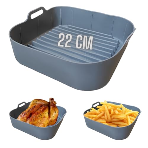 Silikonform Heißluftfritteuse, 22 cm. Kompatibel mit COSORI DUAL BLAZE und cosori heißluftfritteuse zubehör, heissluftfritteuse zubehör, Zubehör Heißluftfritteuse. airfryer silikonform von Moljaus