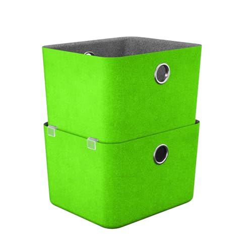 Moll Basket SQ 130 Filzbox-Set (2 Stück) | praktische Aufbewahrung für Schreibtisch-Utensilien | Zubehör für Kinderschreibtisch | in verschiedenen Farben | Made in Germany von Moll