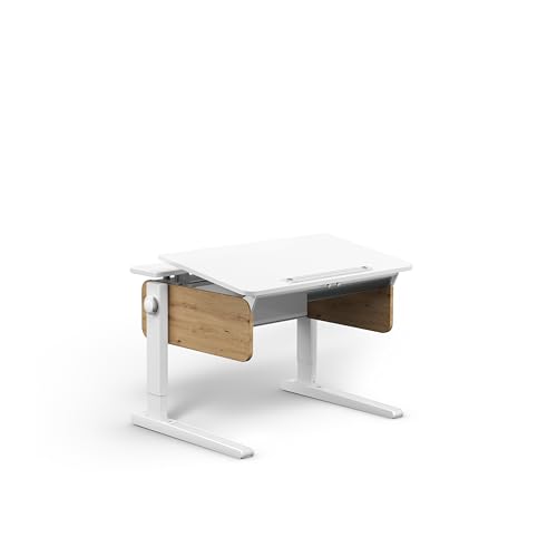 Moll Champion Compact Kinderschreibtisch höhenverstellbar | mitwachsend & ergonomisch mit geteilter, neigbarer Tischplatte & gerundeten Ecken | ideal für Schulkinder | Made in Germany (Wildeiche) von Moll