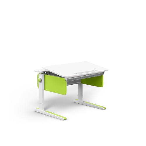 Moll Champion Compact Kinderschreibtisch höhenverstellbar | mitwachsend & ergonomisch mit geteilter, neigbarer Tischplatte & gerundeten Ecken | ideal für Schulkinder | Made in Germany (Soft-Grün) von Moll