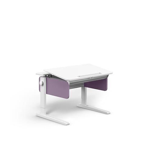 Moll Champion Compact Kinderschreibtisch höhenverstellbar | mitwachsend & ergonomisch mit geteilter, neigbarer Tischplatte & gerundeten Ecken | ideal für Schulkinder | Made in Germany (Soft-Lila) von Moll