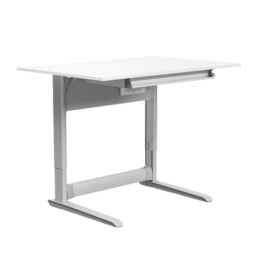 Moll Express 90 Schreibtisch | mechanisch höhenverstellbar in Sekunden | Ergonomie fürs Homeoffice & Büro | Computertisch weiß optional mit Schublade | Made in Germany von Moll