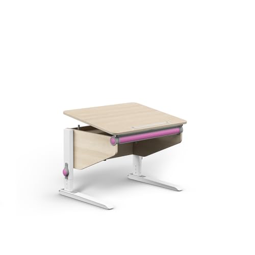 Moll Winner CP Classic Ahorn-Weiß | Kinderschreibtisch höhenverstellbar | mitwachsend & ergonomisch mit neigbarer Tischplatte & gerundeten Ecken | Schreibtisch ideal für Schulkinder | Made in Germany von Moll