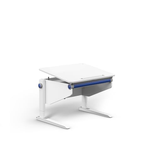 Moll Winner CP Comfort Weiß | Kinderschreibtisch höhenverstellbar | mitwachsend & ergonomisch mit neigbarer Tischplatte & gerundeten Ecken | Schreibtisch ideal für Schulkinder | Made in Germany von Moll