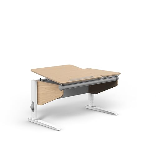 Moll Winner Split Classic Eiche | Kinderschreibtisch höhenverstellbar | mitwachsend, ergonomisch mit geteilter, neigbarer Tischplatte | Schreibtisch ideal für Schulkinder | Made in Germany von Moll