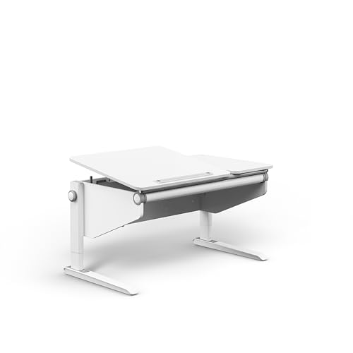 Moll Winner Split Comfort Weiß | Kinderschreibtisch höhenverstellbar | mitwachsend, ergonomisch mit geteilter, neigbarer Tischplatte | Schreibtisch ideal für Schulkinder | Made in Germany von Moll