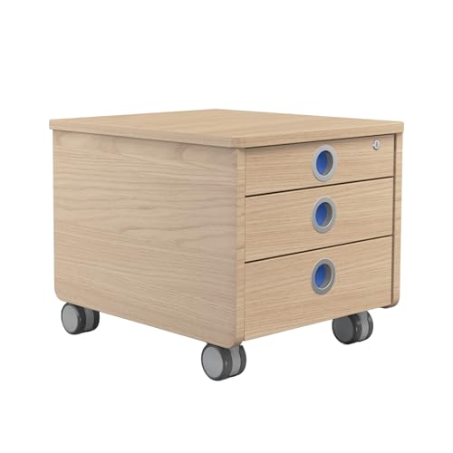 moll Pro Rollcontainer | abschließbare Schubladen mit Selbsteinzug | mobile Stauraumlösung mit Sitzmöglichkeit | ideal für moll Kinderschreibtische | sichere & abgerundete Ecken | Made in Germany von Moll