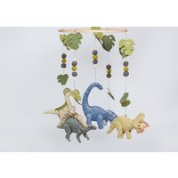 Dinosaurier Baby Mobile Kinderzimmer Dekor Filz Tiere 1 von MollisToys
