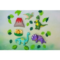 Dinosaurier Ornament Personalisierte 1. Baby Weihnachten Schmuck Spielzeug Spiel-Set Gefüllte Filz Kinder Dino Kinderzimmer Dekor T-Rex Kleinkind von MollisToys