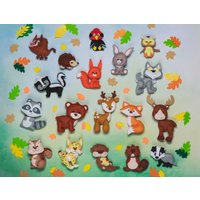 Filz Waldtiere Ornamente Handgemachte Weihnachtsdekoration, Kinderzimmer Mobile Set Filz Waldtiere Ornamente Handgemachte Weihnachtsdekoration, Kinderzimmer Mobile Set von MollisToys