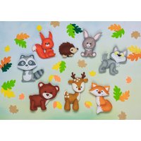 Filztiere Weihnachten Wald Reh Fuchs Otter Eule Kinder Mitbringsel Erster Geburtstag Geschenk Baby Spielset von MollisToys