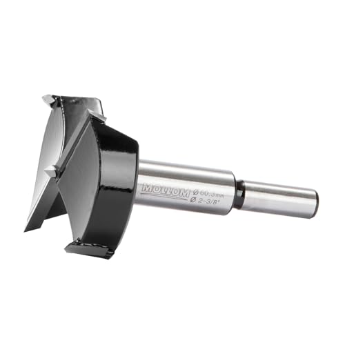 Mollom 60,3mm (2-3/8") Forstnerbohrer mit langlebiger YG8 Hartmetall-Dicke von 2,0mm für präzise Holzbearbeitung. Ideal für Hartholz, Kunststoff und Sperrholz von Mollom