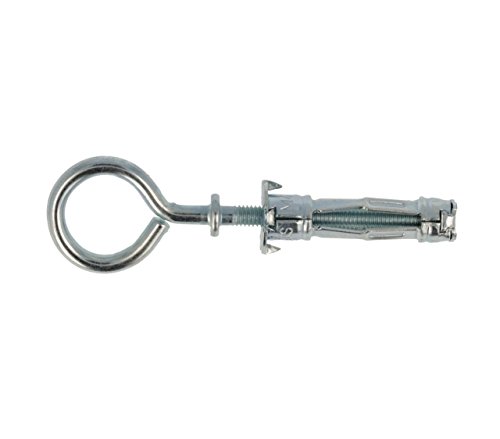 Molly M14105-XJ Metall-Spreizdübelsatz mit Ring, Hohlwand, 4 x 33 mm, Bohrer: 8 mm, Farbe: grau, 5 Stück von Black+Decker