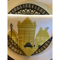 Senfgelbe Servietten Im 2Er-Set. Bedruckt Mit Strassenmotiv von MollyMacLife