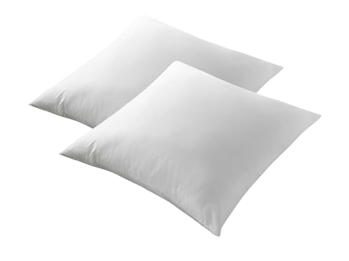Moln Kopfkissen 60x60 cm 2er Set, Oeko-TEX Zertifiziert Kissen, mit 100% Mikrofaser-Füllung, Waschmaschinengeeignet Schlafkissen von Moln