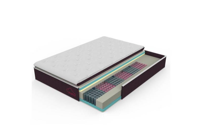 Taschenfederkernmatratze Premium Berta 11 Schichten Matratze mit Integriertem Topper, gowoll, 35 cm hoch, (90x200, 140x200, 160x200, 180x200, H3 Härtegrad), Optimale Durchlüftung Federkern Mattress von gowoll