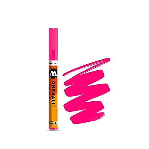 Molotow 127-HS Marker ONE4ALL, 2mm Spitze, 5,0ml, neonpink fluoreszierend von Molotow