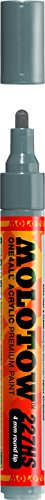 MOLOTOW ONE4ALL Acrylfarben-Marker, 4 mm, Graublau dunkel, je 1 Stück (227.244) von MOLOTOW