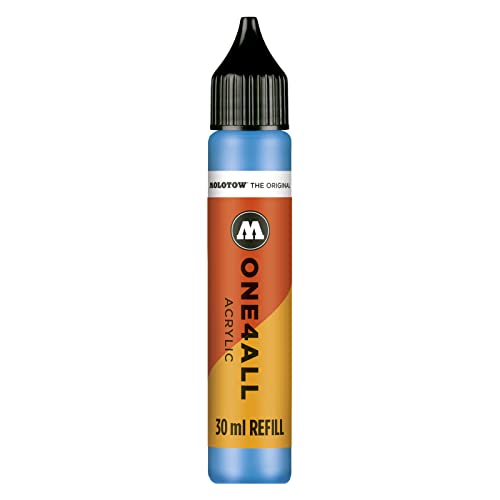 Molotow ONE4ALL Refill Acryl, Farbe 161 schock blau mittel 30 ml, Nachfülltinte für Permanentmarker von Molotow