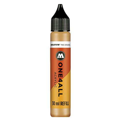 Molotow ONE4ALL Refill Acryl, Farbe 208 ocker braun hell 30 ml, Nachfülltinte für Permanentmarker von Molotow