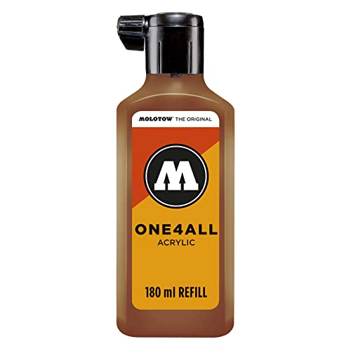 Molotow ONE4ALL Refill Acryl, Farbe 092 haselnuss braun 180 ml, Nachfülltinte für Permanentmarker von Molotow