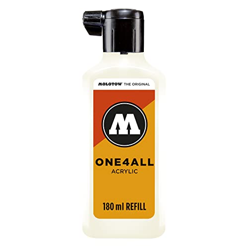 Molotow ONE4ALL Refill Acryl, Farbe 229 natur weiß 180 ml, Nachfülltinte für Permanentmarker von Molotow