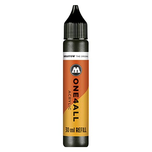 Molotow ONE4ALL Refill Acryl, Farbe 223 metallic schwarz 30 ml, Nachfülltinte für Permanentmarker von Molotow