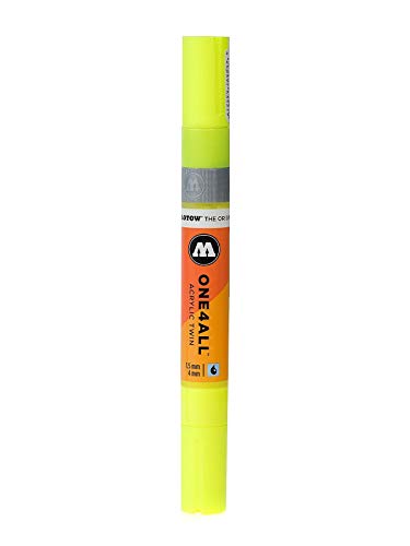 Molotow One4All Acrylic Twin Marker 220 – Neon Yellow Fluoreszierend von Molotow