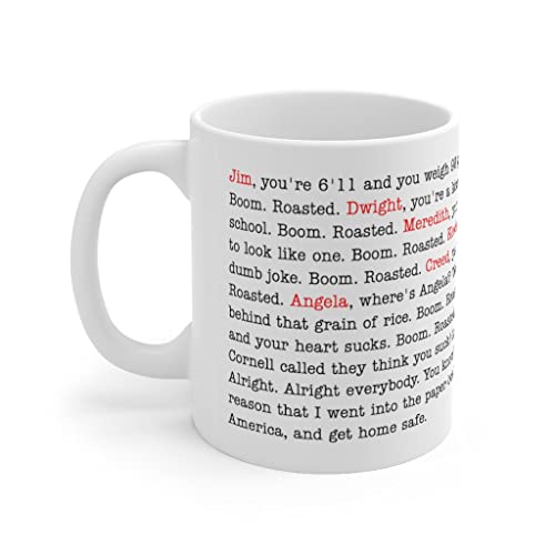 The Office Boom Röstete Kaffeetasse | Boom Roasted Legendary Michael Scott's The Office Röasting Scene Kaffeetasse – Lustige Tasse für Männer und Frauen – Michael Scott Kaffeetasse 313 ml von MoltDesigns