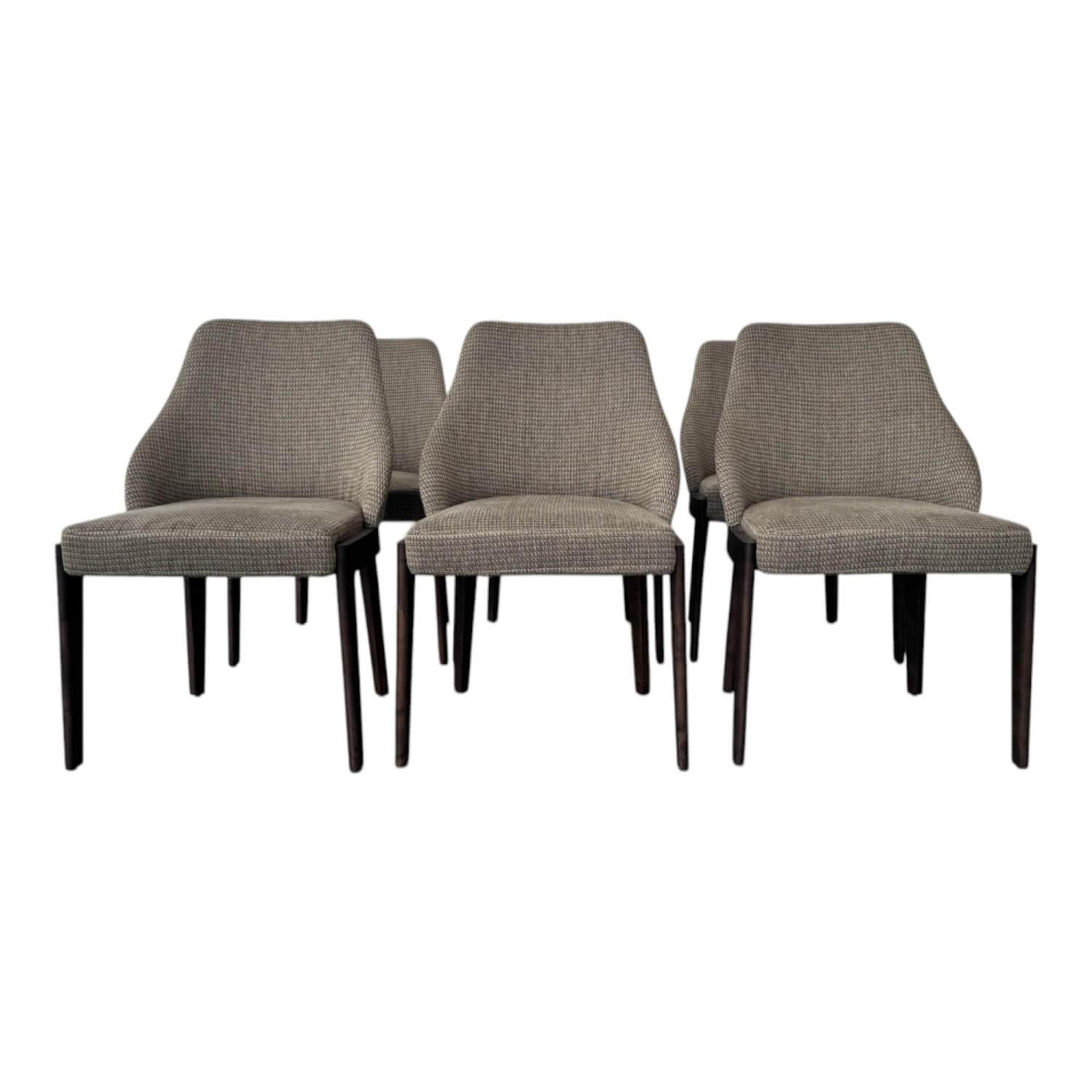 6er Set Stuhl Chelsea Stoff Wizard W33Q3 Grau Braun Gestell Massivholz Eucalyptu... 6er Set Stuhl Chelsea Stoff Wizard W33Q3 Grau Braun Gestell Massivholz Eucalyptu... von Molteni & C