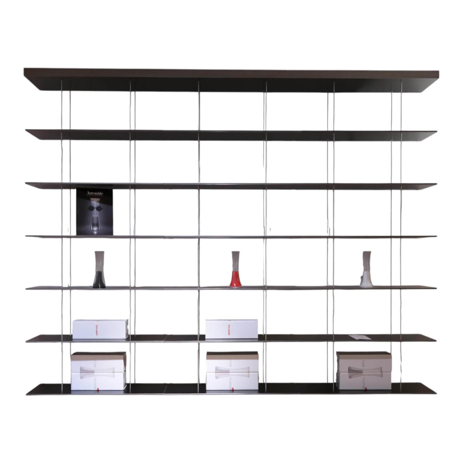 Graduate Wandregal Aluminium Eloxiert Schwarz von Molteni & C