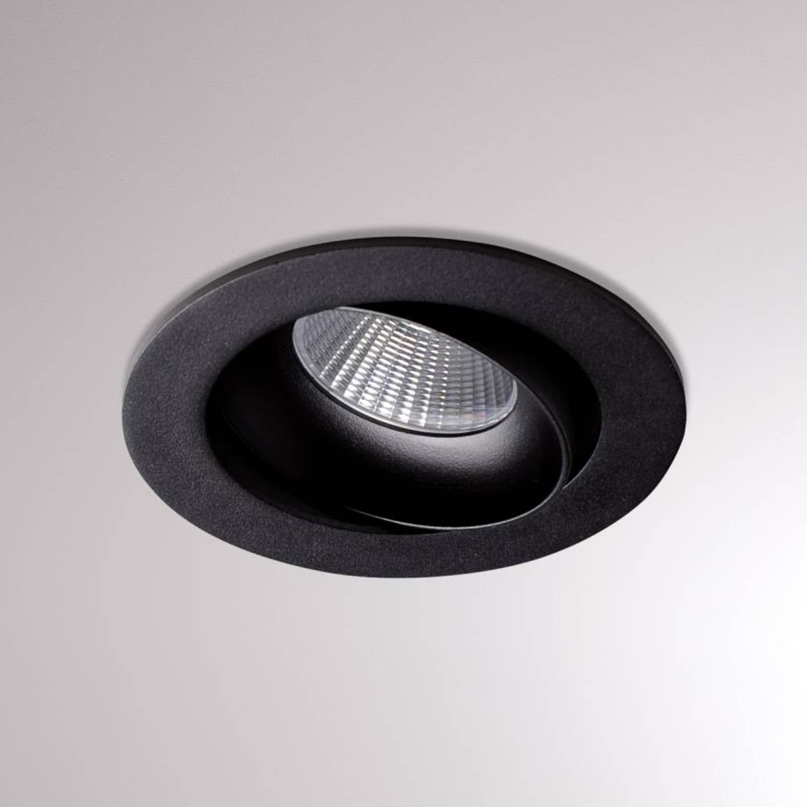 Kalio LED-Einbaulampe rund 2700K 24° schwarz von Molto Luce