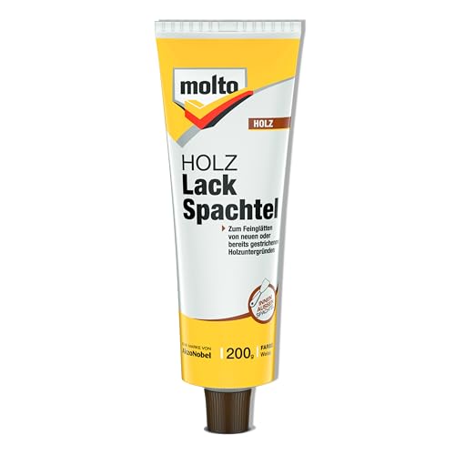 MOLTO 5087760 Holz Lack Spachtel, Weiss, 200g von Molto