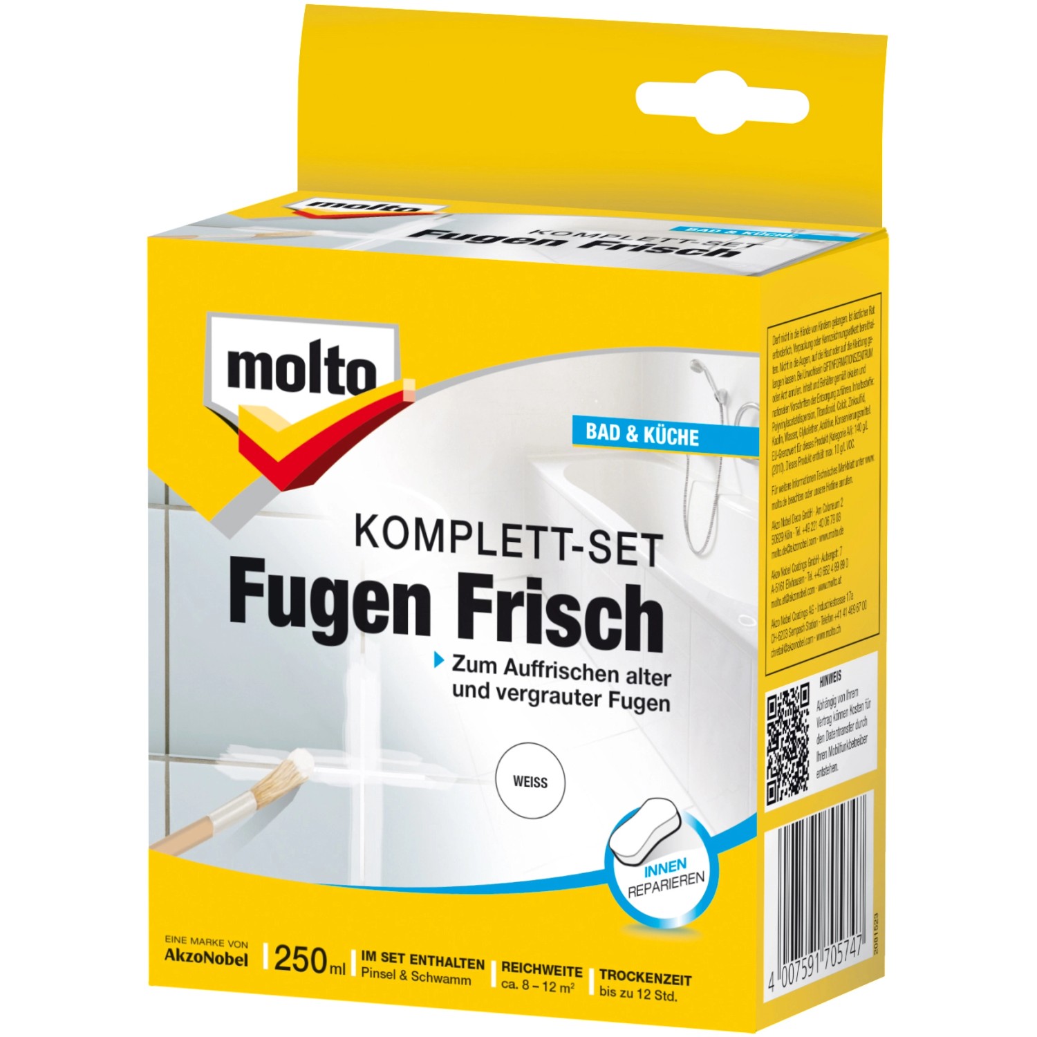 Molto Fugen-Frisch Komplett-Set Weiß 250 ml von Molto