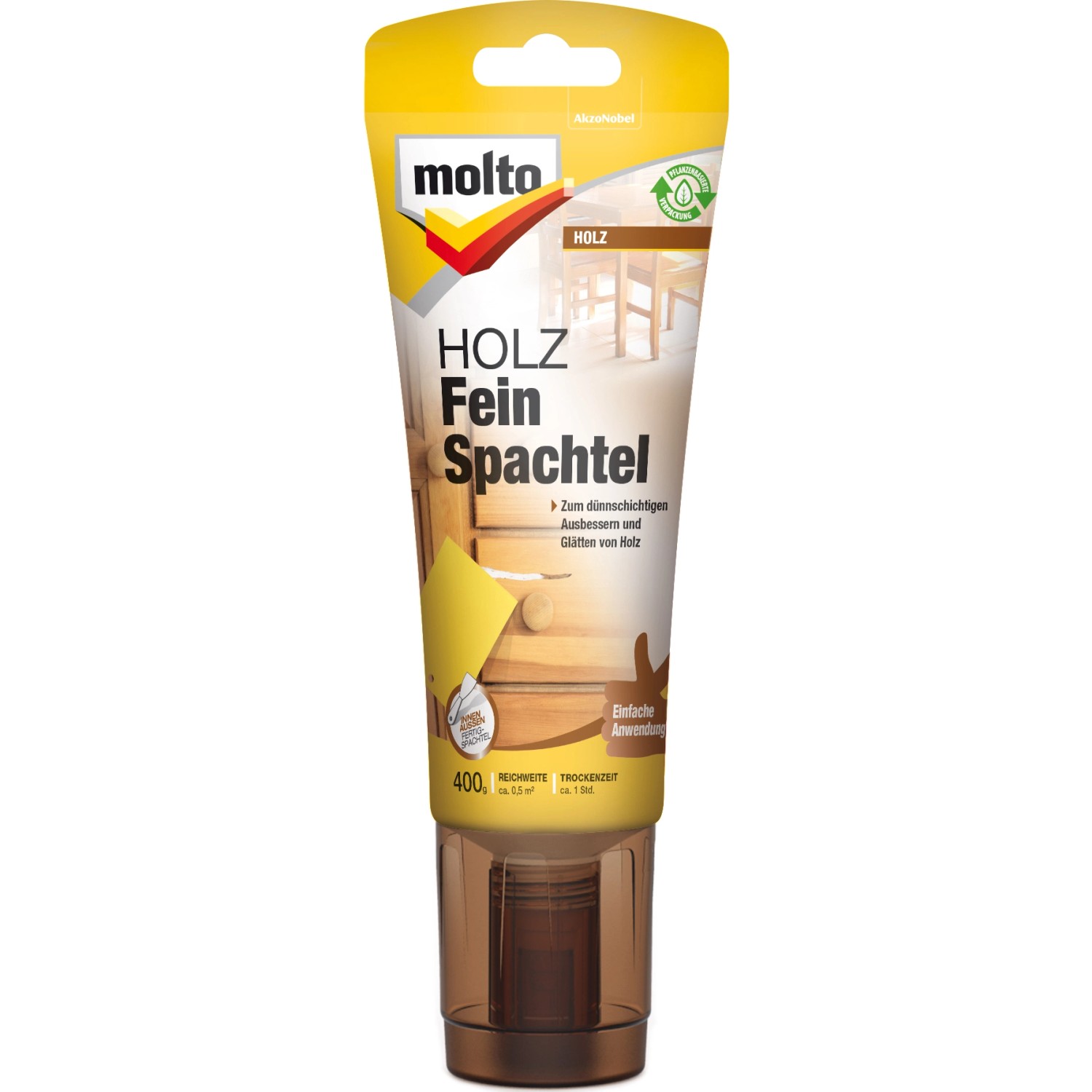 Molto Holz Fein-Spachtel Weiß 400 g von Molto