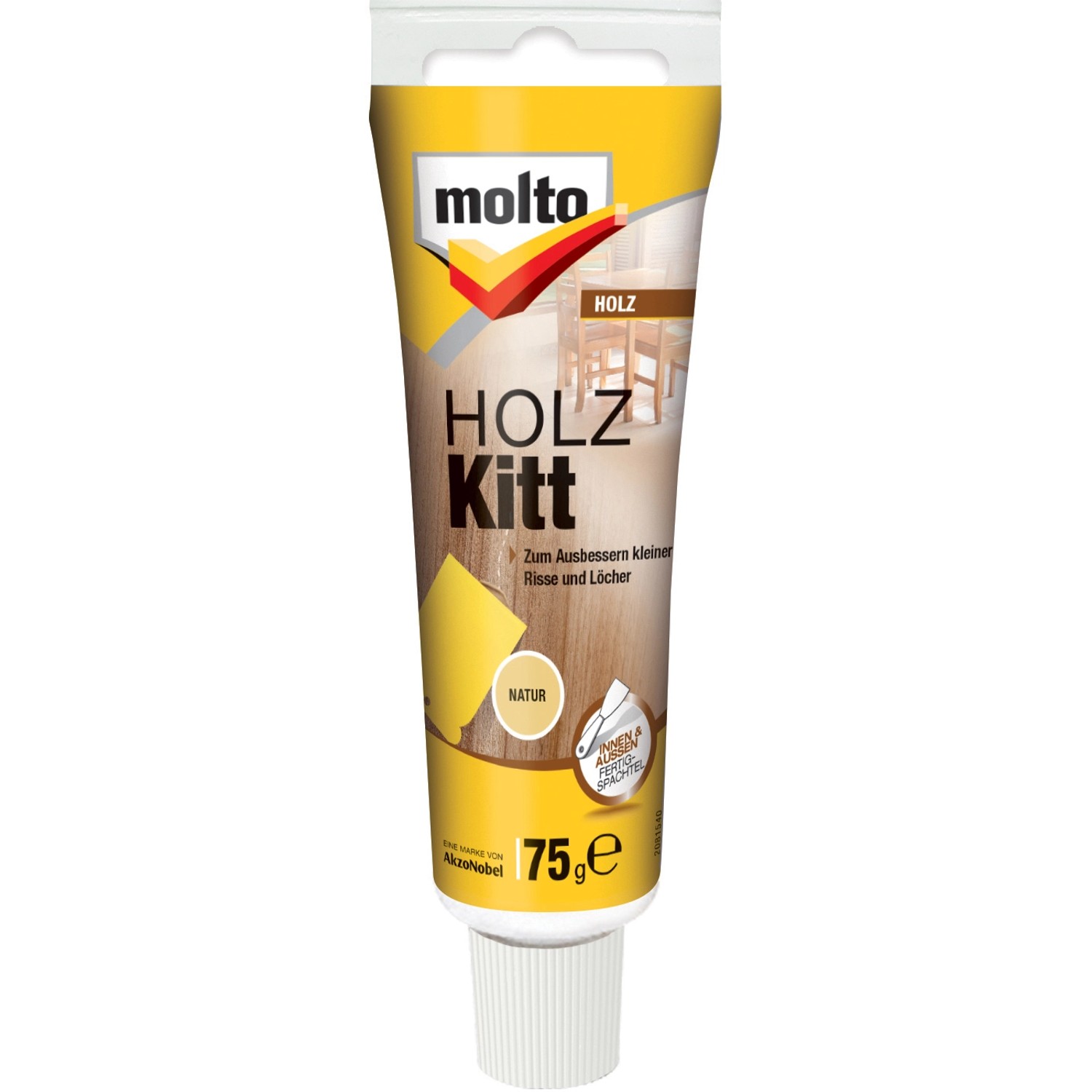 Molto Holz Kitt für Innen und Außen Mahagoni 75 g von Molto