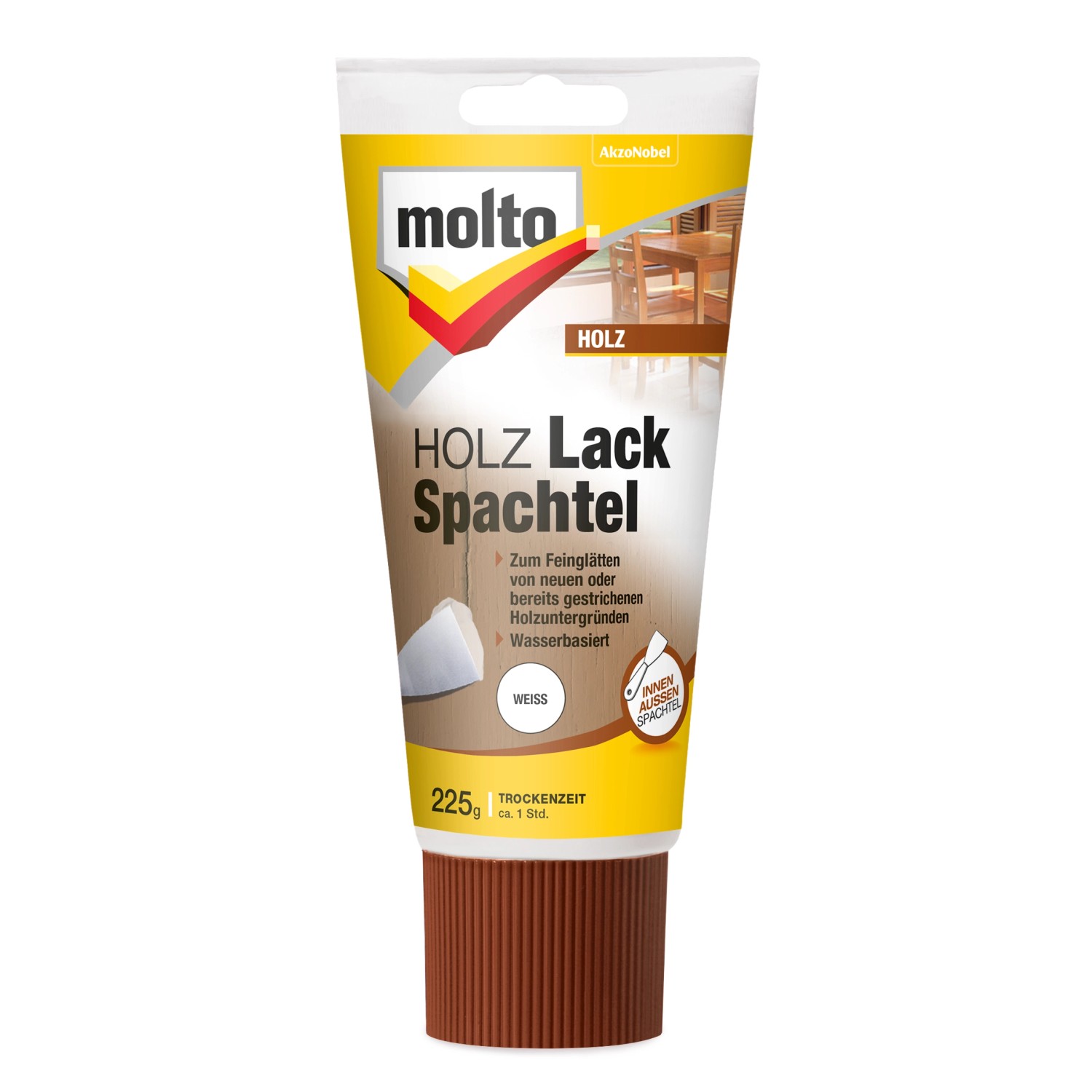 Molto Holz-Lackspachtel 225 g Weiß von Molto